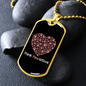 Think Pawsitive Heart Necklace Stainless Steel or 18k Gold Dog Tag 24" Chain-Express Your Love Gifts
