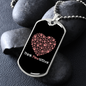 Think Pawsitive Heart Necklace Stainless Steel or 18k Gold Dog Tag 24" Chain-Express Your Love Gifts
