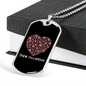 Think Pawsitive Heart Necklace Stainless Steel or 18k Gold Dog Tag 24" Chain-Express Your Love Gifts