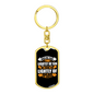 Think Too Lightly Keychain Stainless Steel or 18k Gold Dog Tag Keyring-Express Your Love Gifts