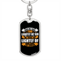 Think Too Lightly Keychain Stainless Steel or 18k Gold Dog Tag Keyring-Express Your Love Gifts