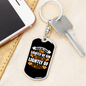 Think Too Lightly Keychain Stainless Steel or 18k Gold Dog Tag Keyring-Express Your Love Gifts