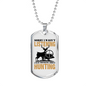 Thinking About Hunting Necklace Stainless Steel or 18k Gold Dog Tag 24" Chain-Express Your Love Gifts