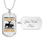 Thinking About Hunting Necklace Stainless Steel or 18k Gold Dog Tag 24" Chain-Express Your Love Gifts