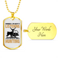 Thinking About Hunting Necklace Stainless Steel or 18k Gold Dog Tag 24" Chain-Express Your Love Gifts