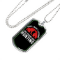 Thinking Hunting Necklace Stainless Steel or 18k Gold Dog Tag 24" Chain-Express Your Love Gifts