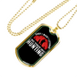 Thinking Hunting Necklace Stainless Steel or 18k Gold Dog Tag 24" Chain-Express Your Love Gifts