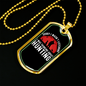 Thinking Hunting Necklace Stainless Steel or 18k Gold Dog Tag 24" Chain-Express Your Love Gifts