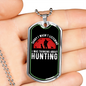 Thinking Hunting Necklace Stainless Steel or 18k Gold Dog Tag 24" Chain-Express Your Love Gifts
