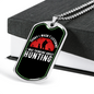 Thinking Hunting Necklace Stainless Steel or 18k Gold Dog Tag 24" Chain-Express Your Love Gifts