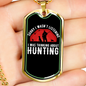 Thinking Hunting Necklace Stainless Steel or 18k Gold Dog Tag 24" Chain-Express Your Love Gifts