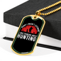 Thinking Hunting Necklace Stainless Steel or 18k Gold Dog Tag 24" Chain-Express Your Love Gifts