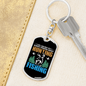 Thinking Of Hunting And Fishing Keychain Stainless Steel or 18k Gold Dog Tag Keyring-Express Your Love Gifts