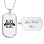 This Child Christian Necklace Stainless Steel or 18k Gold Dog Tag 24" Chain-Express Your Love Gifts