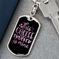 This Coffee Is Mine Swivel Keychain Dog Tag Stainless Steel or 18k Gold-Express Your Love Gifts