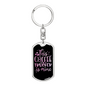 This Coffee Is Mine Swivel Keychain Dog Tag Stainless Steel or 18k Gold-Express Your Love Gifts