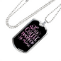 This Coffee Is Mine Trucker Dog Tag Stainless Steel or 18k Gold 24" Chain-Express Your Love Gifts
