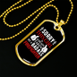 This Girl Is Taken Firefighter Gift Stainless Steel or 18k Gold Dog Tag 24" Chain-Express Your Love Gifts