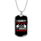 This Girl Is Taken Firefighter Gift Stainless Steel or 18k Gold Dog Tag 24" Chain-Express Your Love Gifts