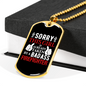This Girl Is Taken Firefighter Gift Stainless Steel or 18k Gold Dog Tag 24" Chain-Express Your Love Gifts
