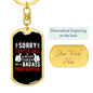 This Girl Is Taken Keychain Stainless Steel or 18k Gold Dog Tag Keyring-Express Your Love Gifts