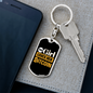 This Girl Loves Bitcoin Crypto Keychain Stainless Steel or 18k Gold Dog Tag Keyring-Express Your Love Gifts