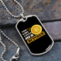 This Girl Loves Bitcoin Crypto Necklace Stainless Steel or 18k Gold Dog Tag 24" Chain-Express Your Love Gifts