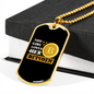 This Girl Loves Bitcoin Crypto Necklace Stainless Steel or 18k Gold Dog Tag 24" Chain-Express Your Love Gifts