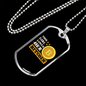 This Girl Loves Bitcoin Crypto Necklace Stainless Steel or 18k Gold Dog Tag 24" Chain-Express Your Love Gifts