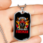 This Girl Loves Fireman Firefighter Gift Stainless Steel or 18k Gold Dog Tag 24" Chain-Express Your Love Gifts