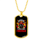 This Girl Loves Fireman Firefighter Gift Stainless Steel or 18k Gold Dog Tag 24" Chain-Express Your Love Gifts