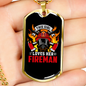 This Girl Loves Fireman Firefighter Gift Stainless Steel or 18k Gold Dog Tag 24" Chain-Express Your Love Gifts