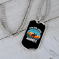 This Girl Loves Horses Horse Necklace Stainless Steel or 18k Gold Dog Tag 24" Chain-Express Your Love Gifts