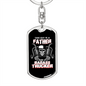 This Guy Is A Father Swivel Trucker Keychain Dog Tag Stainless Steel or 18k Gold-Express Your Love Gifts