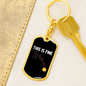 This is Fine Bitcoin Crypto Keychain Stainless Steel or 18k Gold Dog Tag Keyring-Express Your Love Gifts