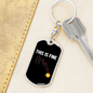 This is Fine Bitcoin Crypto Keychain Stainless Steel or 18k Gold Dog Tag Keyring-Express Your Love Gifts