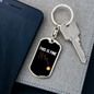 This is Fine Bitcoin Crypto Keychain Stainless Steel or 18k Gold Dog Tag Keyring-Express Your Love Gifts