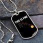 This is Fine Bitcoin Crypto Necklace Stainless Steel or 18k Gold Dog Tag 24" Chain-Express Your Love Gifts