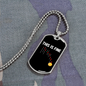 This is Fine Bitcoin Crypto Necklace Stainless Steel or 18k Gold Dog Tag 24" Chain-Express Your Love Gifts