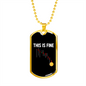 This is Fine Bitcoin Crypto Necklace Stainless Steel or 18k Gold Dog Tag 24" Chain-Express Your Love Gifts