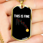 This is Fine Bitcoin Crypto Necklace Stainless Steel or 18k Gold Dog Tag 24" Chain-Express Your Love Gifts