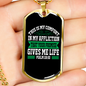 This Is My Comfort Psalm 119:50 Necklace Stainless Steel or 18k Gold Dog Tag 24" Chain-Express Your Love Gifts