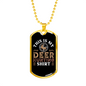 This Is My Deer Hunting Necklace Stainless Steel or 18k Gold Dog Tag 24" Chain-Express Your Love Gifts