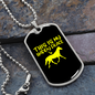 This is My Happy Place Horse Necklace Stainless Steel or 18k Gold Dog Tag 24" Chain-Express Your Love Gifts
