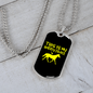 This is My Happy Place Horse Necklace Stainless Steel or 18k Gold Dog Tag 24" Chain-Express Your Love Gifts