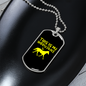 This is My Happy Place Horse Necklace Stainless Steel or 18k Gold Dog Tag 24" Chain-Express Your Love Gifts