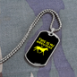 This is My Happy Place Horse Necklace Stainless Steel or 18k Gold Dog Tag 24" Chain-Express Your Love Gifts