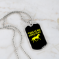 This is My Happy Place Horse Necklace Stainless Steel or 18k Gold Dog Tag 24" Chain-Express Your Love Gifts