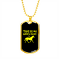 This is My Happy Place Horse Necklace Stainless Steel or 18k Gold Dog Tag 24" Chain-Express Your Love Gifts