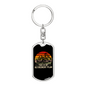 This Is My Retirement Plan Cycling Keychain Stainless Steel or 18k Gold Dog Tag Keyring-Express Your Love Gifts
